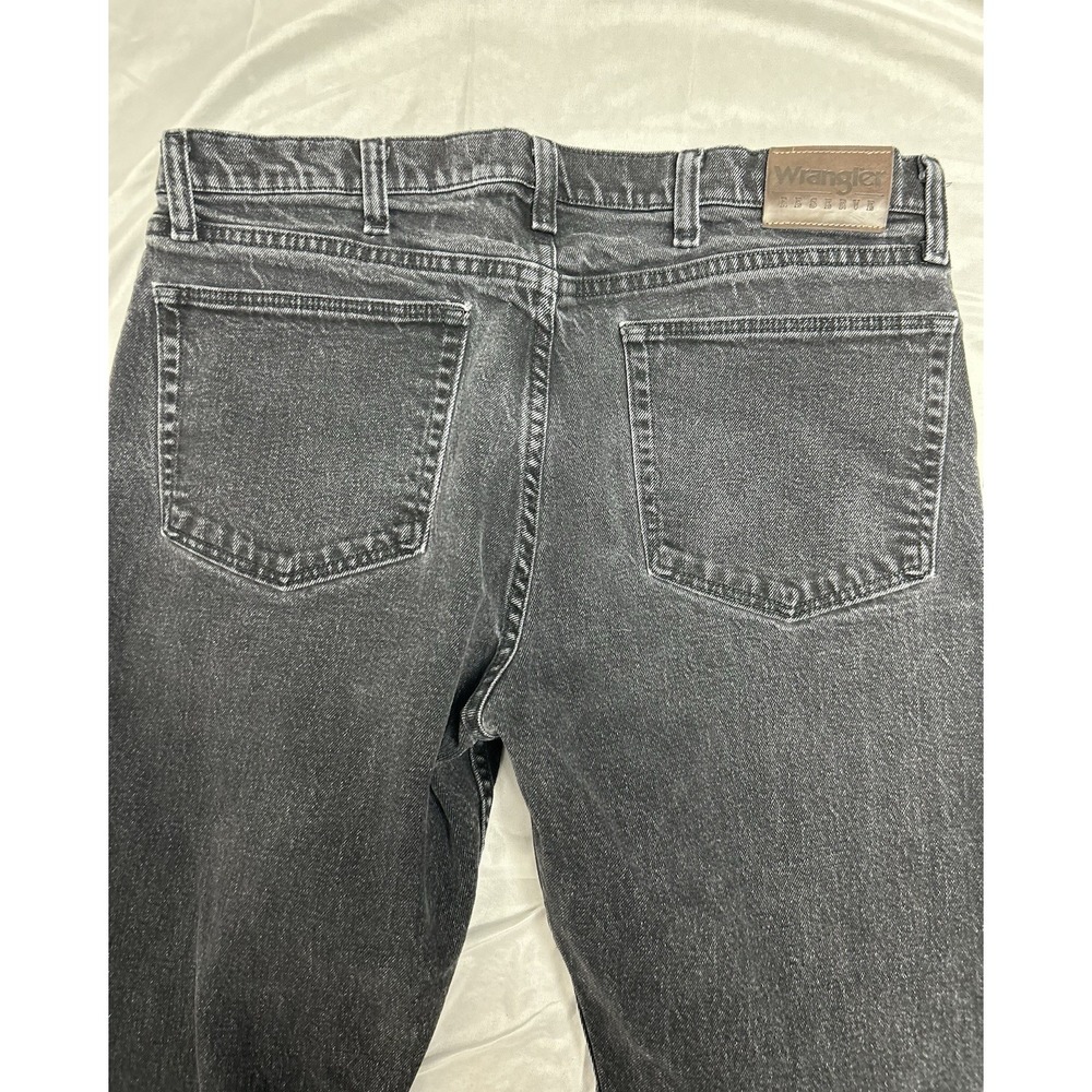 Wrangler Reserve Advanced Comfort Jeans Black Dark Wash Straight Western 36x30 - Picture 7 of 16